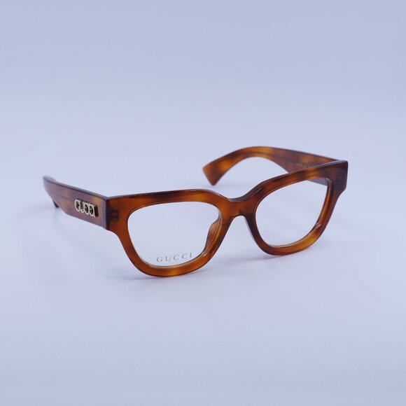 Gucci GG1837O 002 Eyeglasses Havana 51mm Cat Eye Frame - Picture 4 of 10